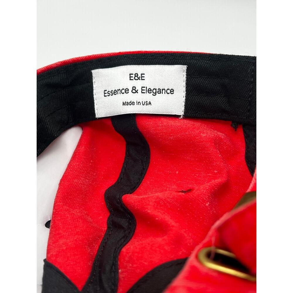 Fabric Washed US Flag Hat Red | Made in USA | Adjustable Dad Cap Vintage Style - Picture 9 of 9